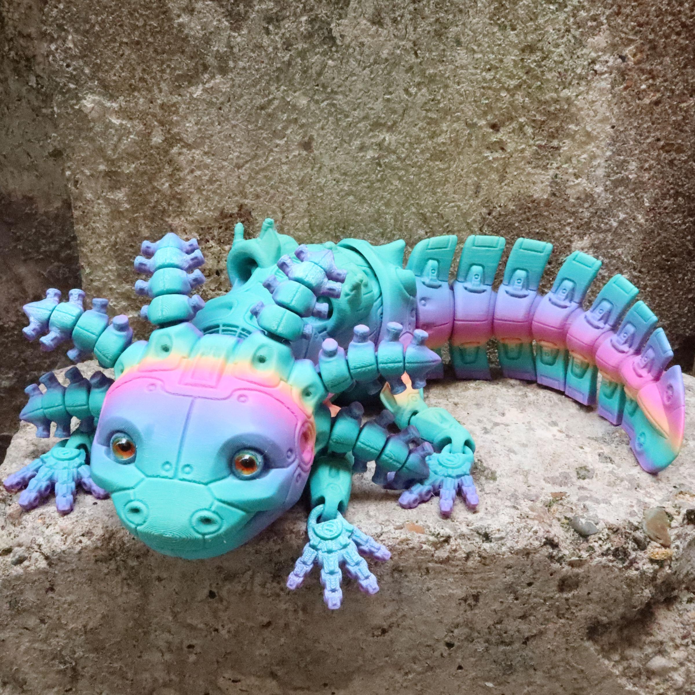 3D Printed 37cm Mechanical Hexapod Dinosaur Toy, Realistic Eyes, Detachable Head, Party Gift, Birthday Present, Halloween & Christmas Gift, Animals