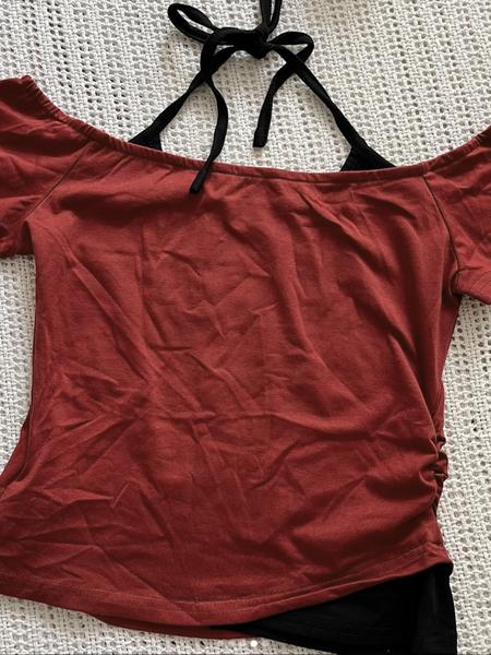 Fashion and casual Y2k women's skull printed back strap T-shirt