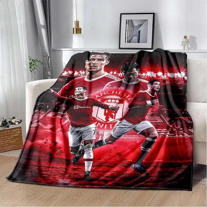 3D Print Football Star CR7 Soft Plush Blanket, Flannel Blanket Throw Blanket For Living Room Bedroom Bed Sofa Picnic Cover
