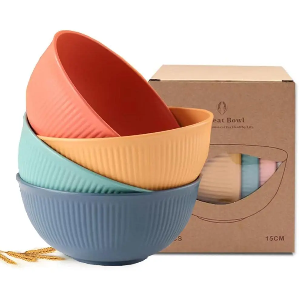 Cereal Bowls Unbreakable 24 OZ, Plastic Bowls  Light Weight Bowl, Microwave and Dishwasher Safe  Cereal Bowls heat Straw Bowl for Serving Soup and Salad