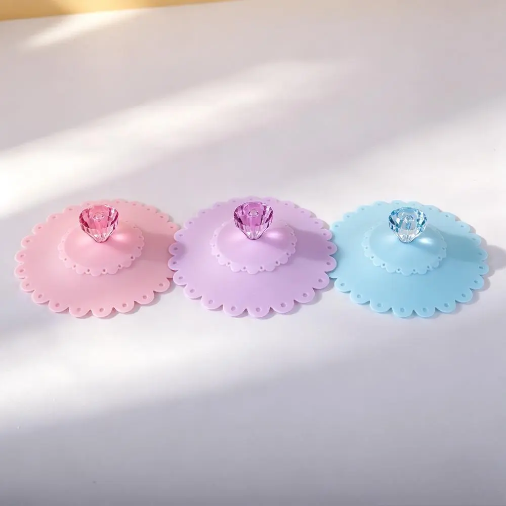 3 Pack Aesthetic Silicone Cup Cover Set, Decorative Diamond Knob Lids for Coffee Mugs, Tumbler & Tea Cups - Elastic, Reusable & Airtight, Round