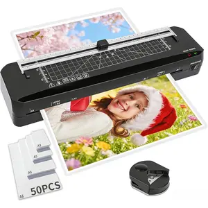 Laminator, A3 Laminator Machine with -in Trimmer, 70 Seconds Quick Warm-Up, Cold and Thermal Laminating with 50 Sheets, NTC Technology for  Office School (A3+50pics)