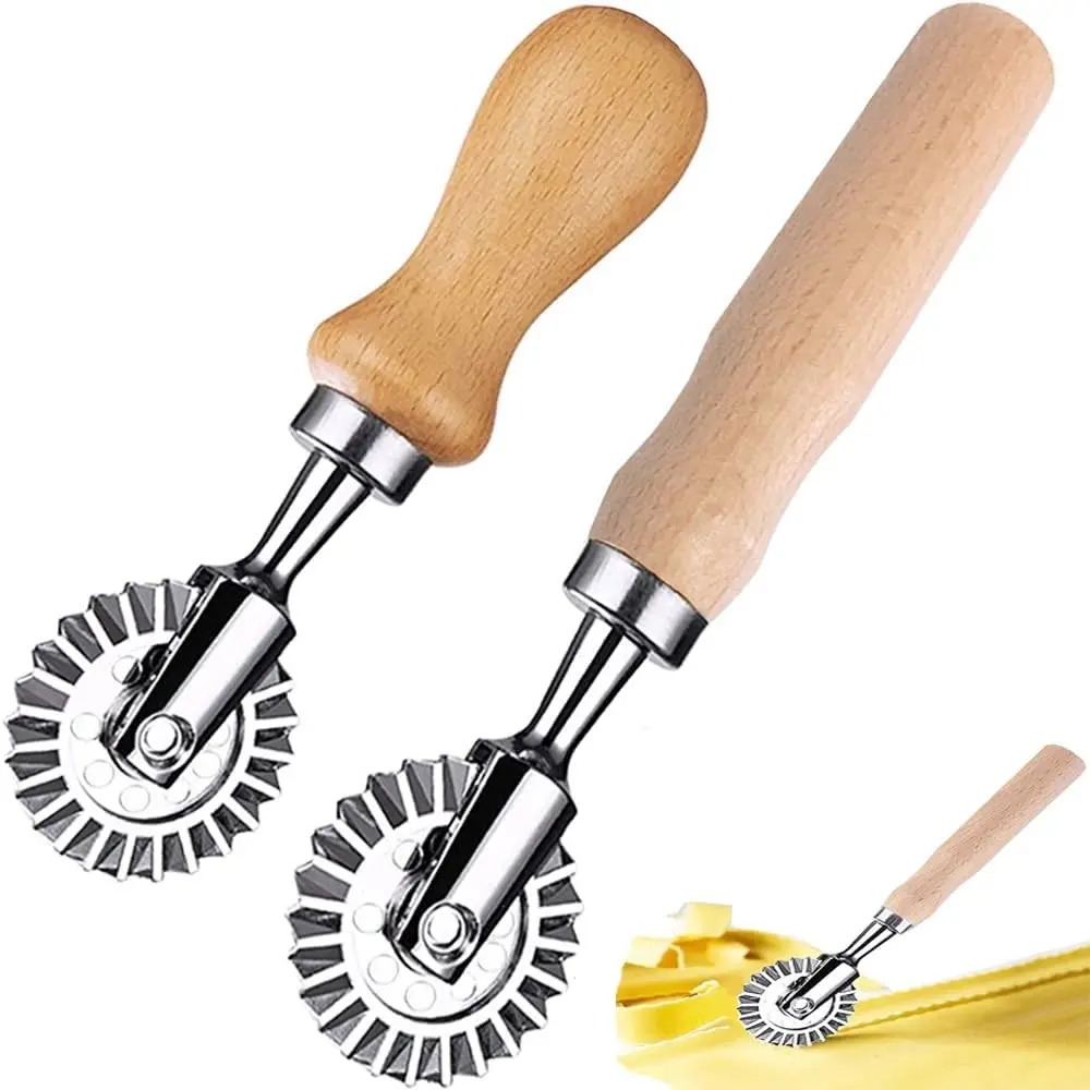 2 PCS Pastry Wheel Cutter - ravioli cutter - pasta cutter wheel with ，Roller Wheel Round Mold for Home and Kitchen Use
