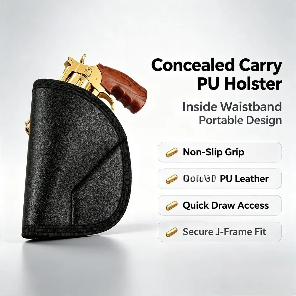 Unisex Pocket Gun Holster, Hidden Design, Belt & Pocket Options, Fits Most Revolvers, Easy Access, Left/right Hand Use