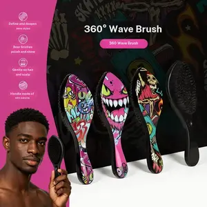 360 Wave Brush, Hard Brush, With ABS Handle for 360 waves Brush, Made With Reinforced & Nylon Bristles for Boyfriend & Father Gift