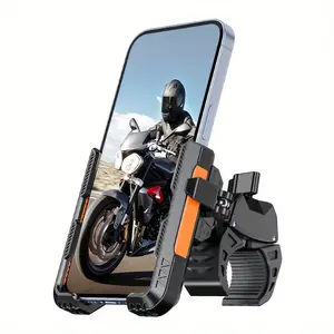 Sturdy Handlebar Phone Holder Clamp, Smartphone Mount for Bicycles, 360° Rotation for Easy Navigation, Non-Slip Grip, Secure Device Mount for Riders, Accessories