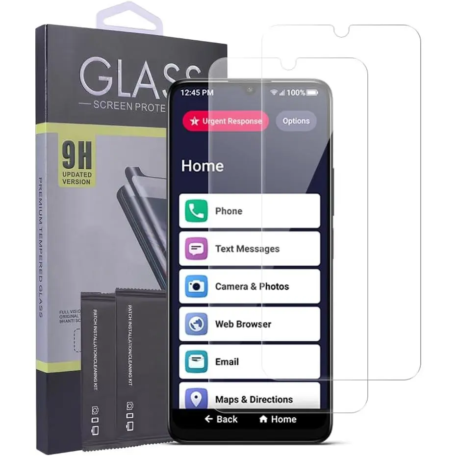 Tempered Glass for Jitterbug  4/5 Screen Protector -  Pack - Clear | Also Fits  40 XL, Lively Smart4 or Smart5