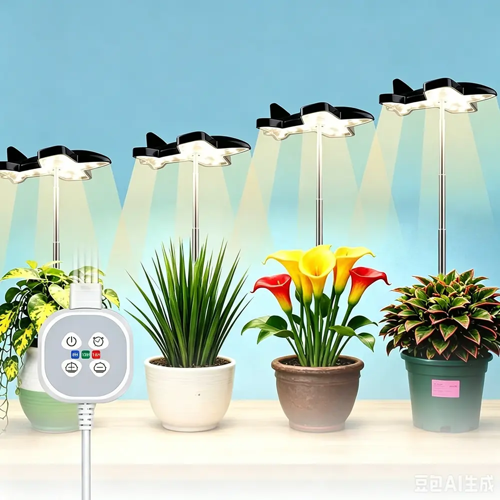USB LED Green Plant Grow Light, Grow Lights For Indoor Plants, 8/12/16Hours Cycle Timing 5V Indoor Full Spectrum Red Blue Dimmable Potting Succulent Flower Growth Box Cultivation Lighting Sunlight Cactus Bonsai UV IR Greenhouse Lamp