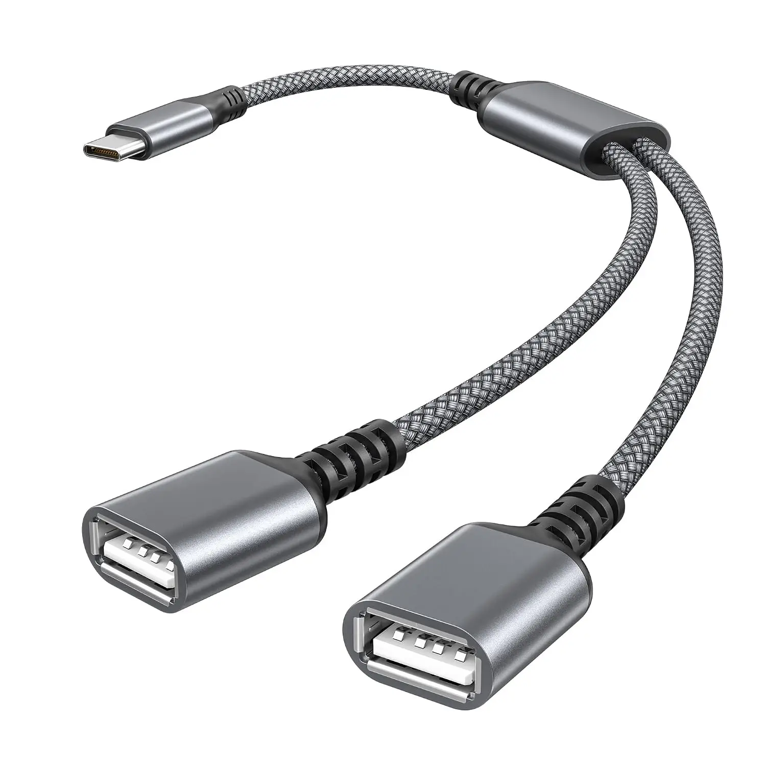 USB C Male to  USB Female  Splitter 1FT,OTG Adapter | Thunderbolt 5 4 3 to Double Type A 2.0 Cord Converter Multiple Hub for  17 Air 16 15,MacBook Pro,iPad Mini, S25