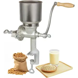 Heavy Duty Cast Iron Grain Mill - 7.5lb Hand Crank Manual Grinder with Table Clamp for Corn, Wheat, Oats & Home Brewing