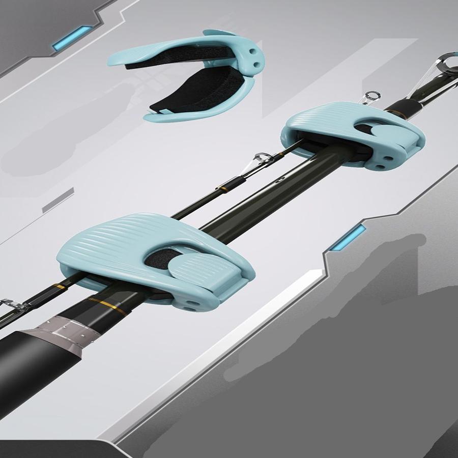 Multifunctional fishing rod holder, convenient fishing rod clamp, protective cover, adjustable fixing clamp, universal fishing gear organizer