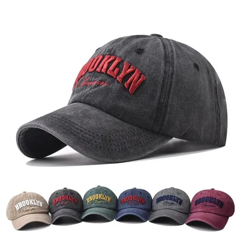 BROOKLYN Alphabet Baseball Caps 3D Letter Embroidery Hip-Hop Snapback Hats Men Women Outdoor Sports Sun Hats Casual Trucker Caps