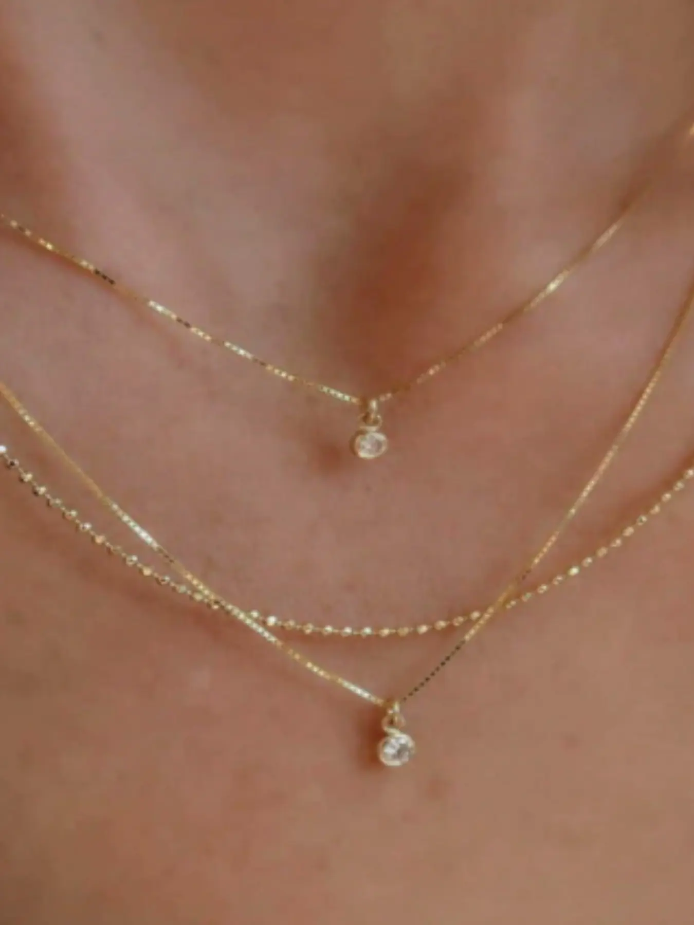 Elegant Rhinestone Pendant Necklace, Simple Style Box Chain Design, Versatile Layering Collarbone Jewelry, Unique Fashion Accessory