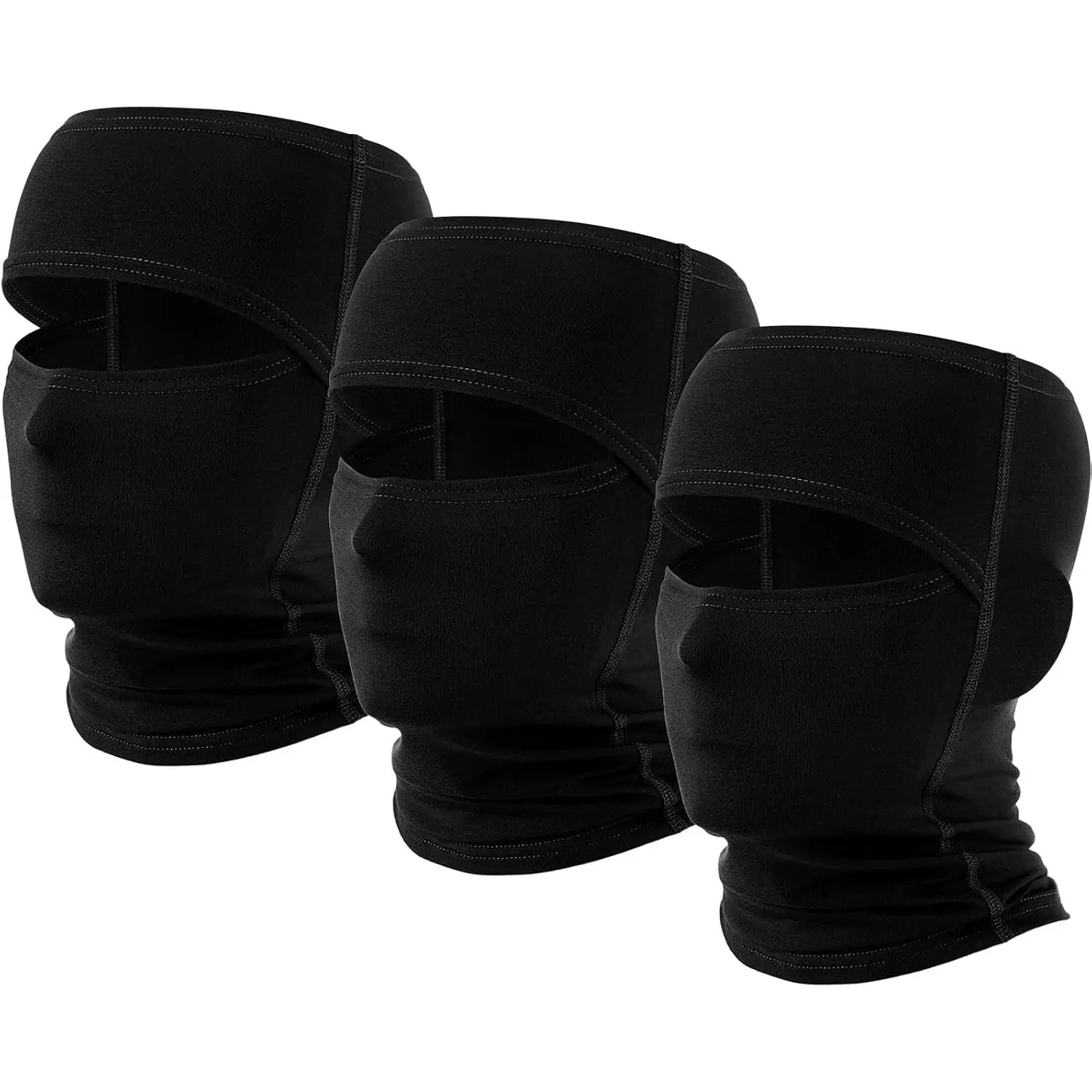 3 count Open Top Balaclava Ski  Sheisty  Full  Cover Windproof Wicking for  Football Sun Protection