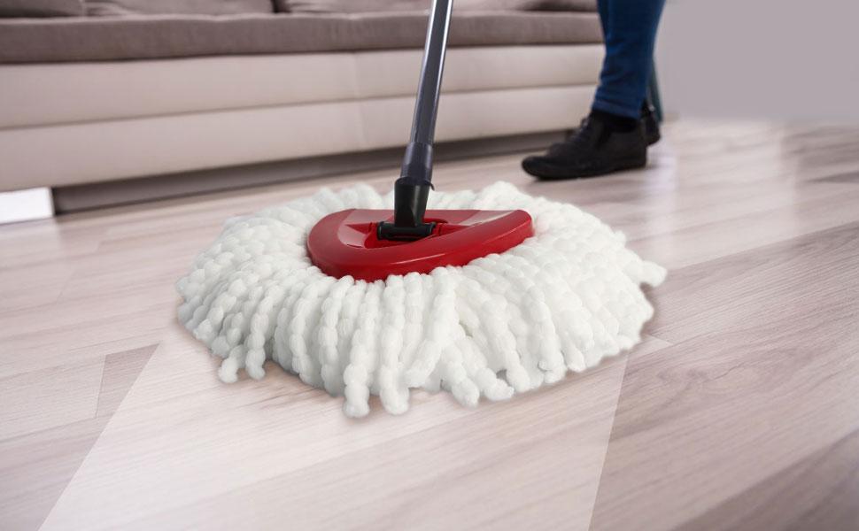 Spin Mop Replacement Head - 6 Pack EasyWring Mop Refills with Base Compatible with O-Cedar Triangle Spin Mop, Microfiber Mop Replace Head Easy Cleaning Floor Head Mop for Floor Cleaning mop floor