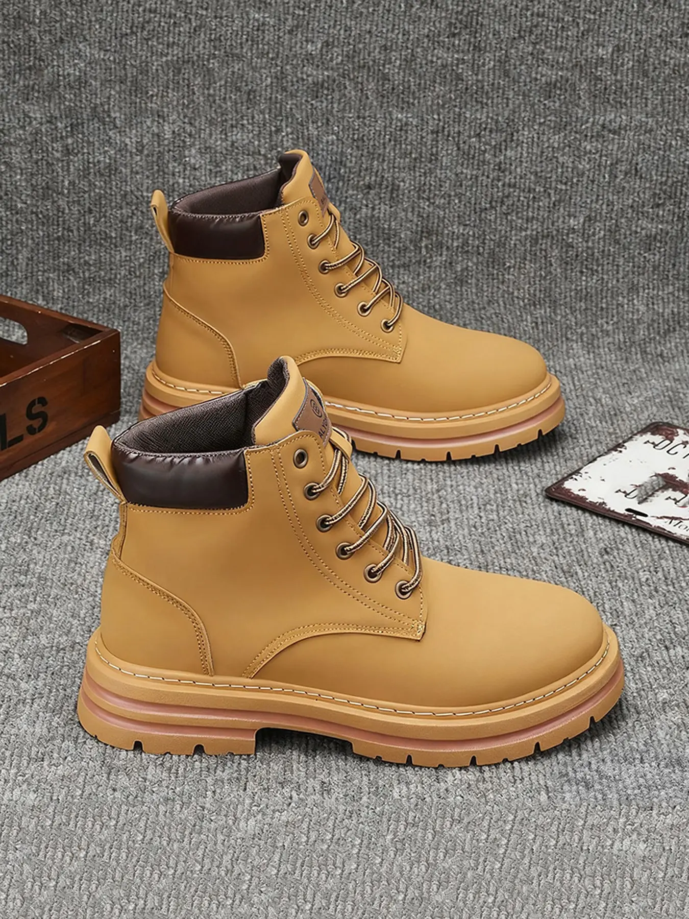 Men's Outdoor Hiking Boots, Casual Fashion Versatile Shoes, Streetwear Motorcycle Boots, Climbing Boots for Daily Use, Hiking Style Shoes, Trekking Shoes