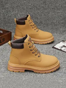 Men's Outdoor Hiking Boots, Casual Fashion Versatile Shoes, Streetwear Motorcycle Boots, Climbing Boots for Daily Use, Hiking Style Shoes, Trekking Shoes