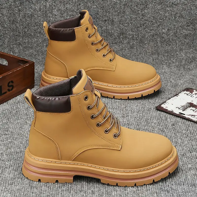 Men's Outdoor Hiking Boots, Casual Fashion Versatile Shoes, Streetwear Motorcycle Boots, Climbing Boots for Daily Use, Hiking Style Shoes, Trekking Shoes, Outdoor Trekking Footwear