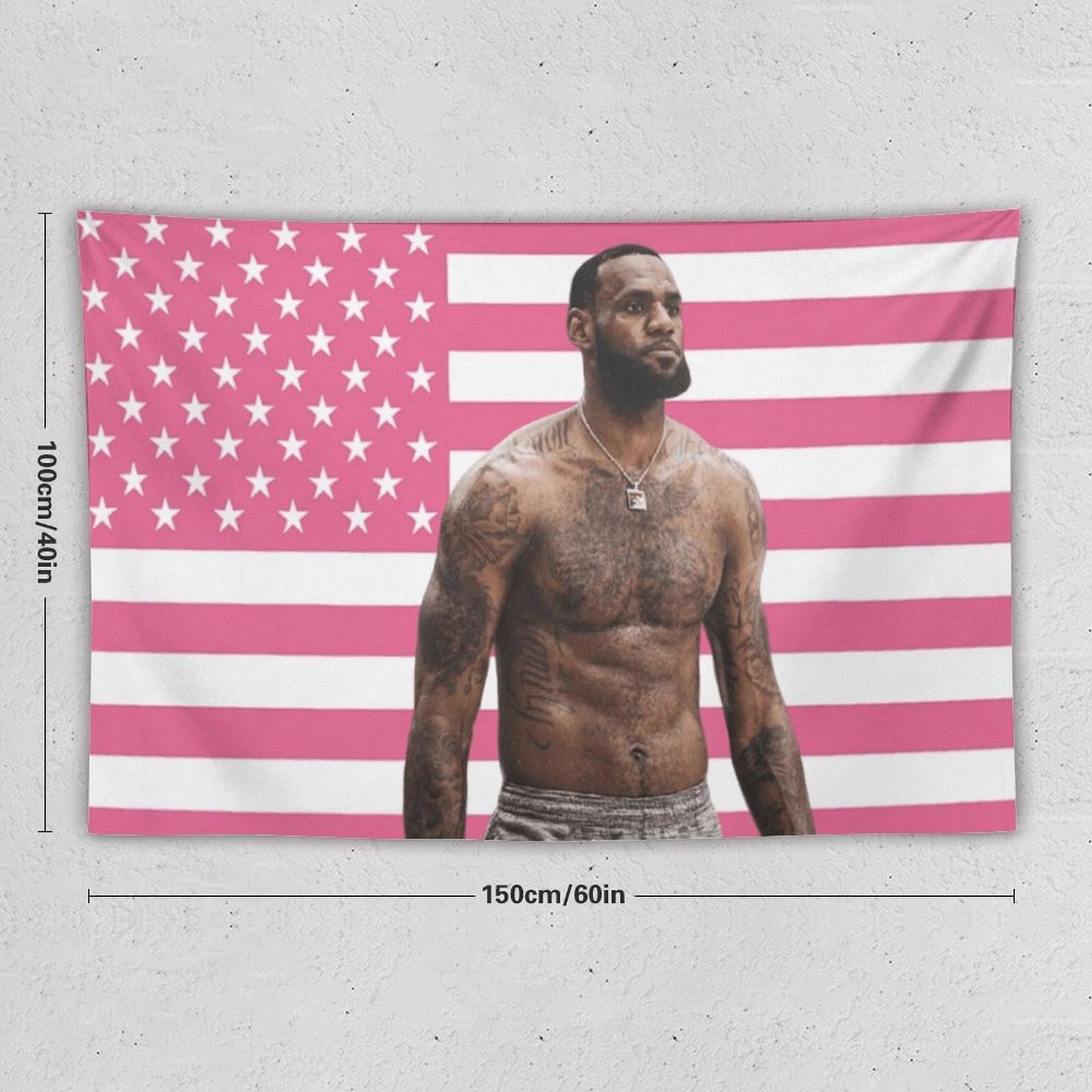 LeBron Art James wall tapestry poster for college dorm cave bedroom living room office party decoration gift