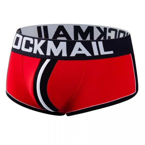 JOCKMAIL 1pcs/2pcs men's triangle underwear with hip lifting thong, exposed buttocks, low waist cotton flat angle underwear, pleated design, breathable and moisture absorbing, M-XXL