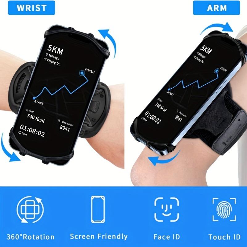 Adjustable Wrist Phone Holder, 360° Rotatable Wrist Phone Armband, Detachable Wrist Phone Holder for Running, Fitness, Outdoor Sports, Jogging Equipment