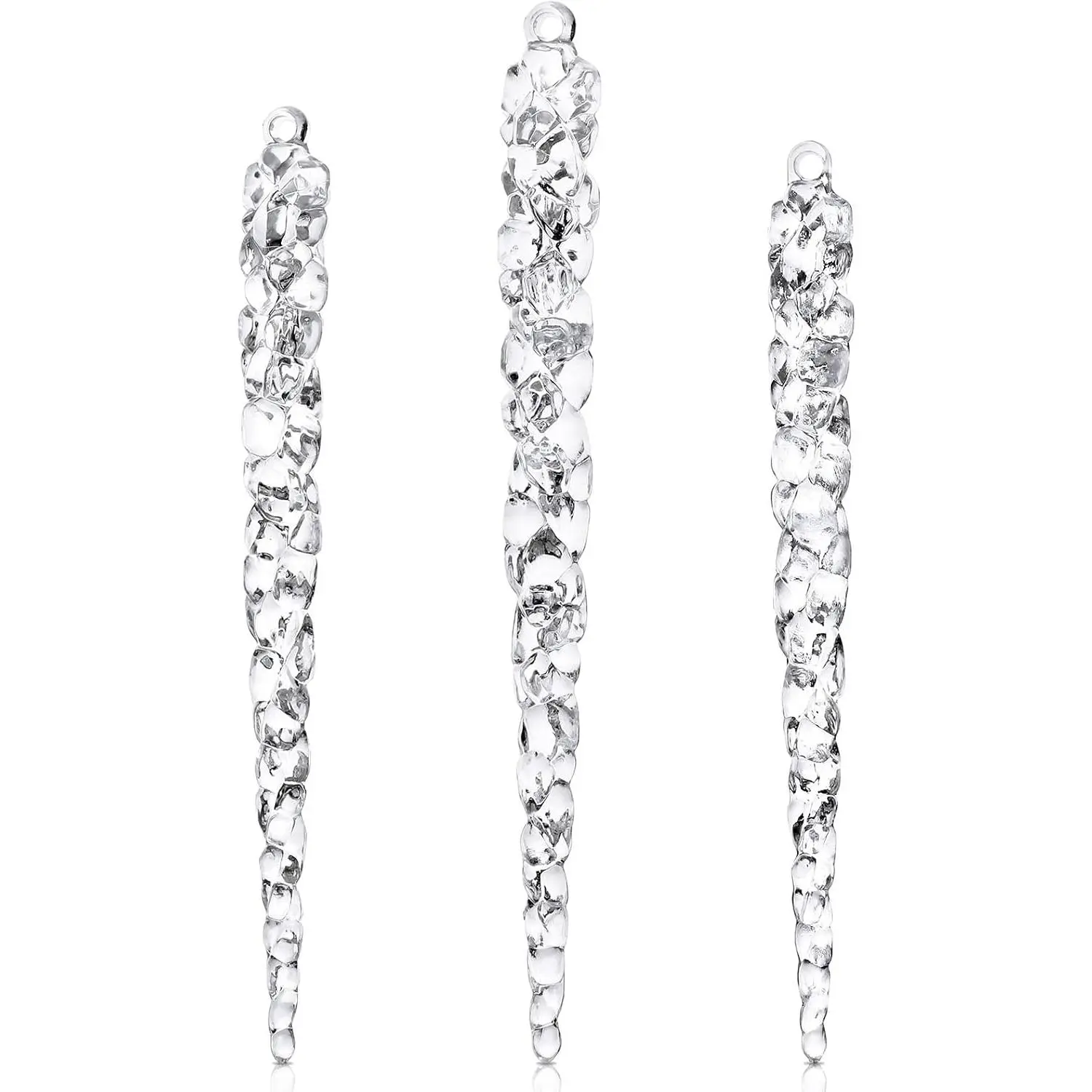 3 count Icicles Christmas Ornaments  Icicles  Ornaments Clear Christmas Tree Icicles Pendant Decorative for Christmas Xmas Holiday Wedding Party Decorations