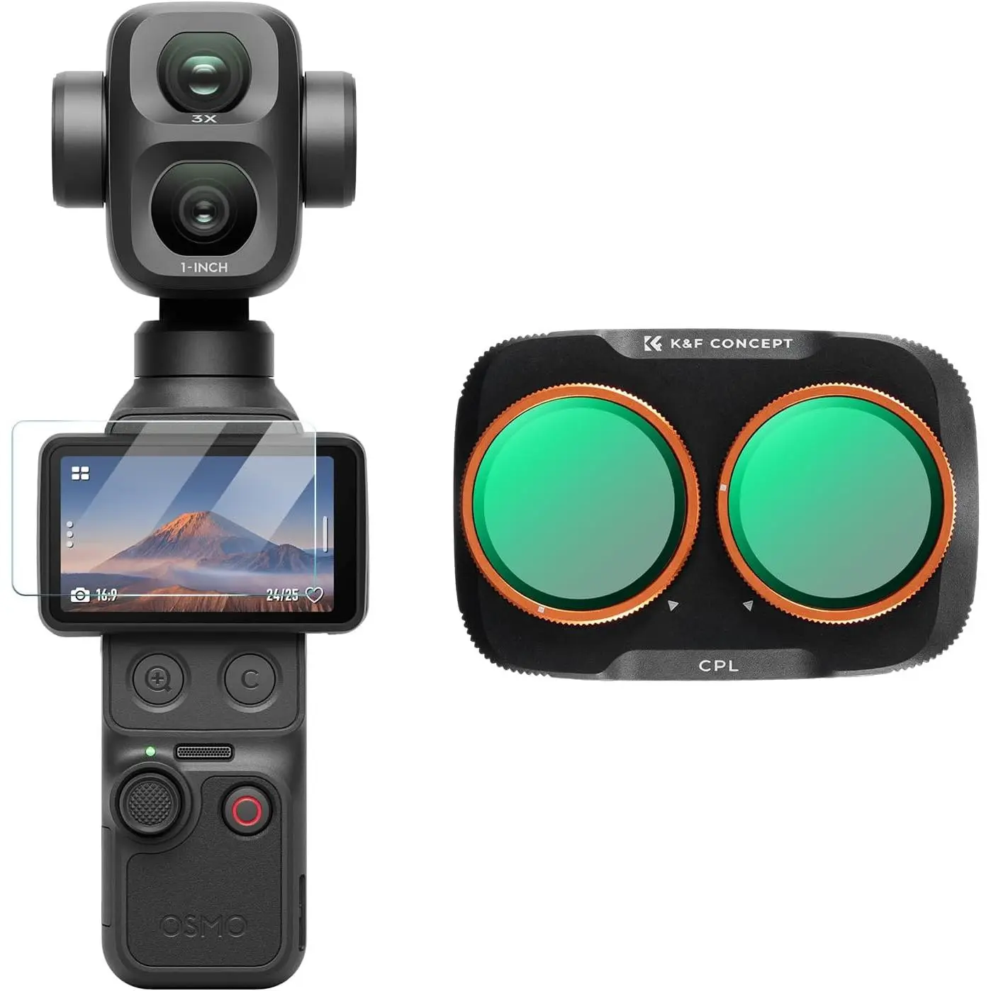 K&F CONCEPT CPL Filter Compatible with DJI Osmo Pocket 4P| Circular Polariser Filter Magnetic High-Definition Glass Multi-Layer Coating, FD172