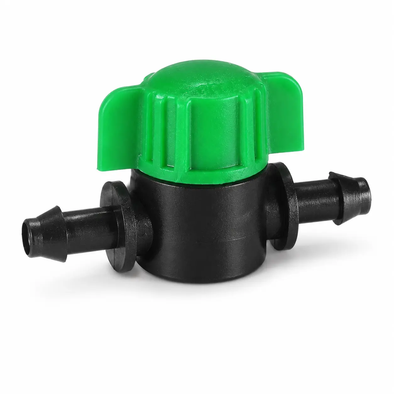 10 Pack Drip Irrigation Shut-Off Valves 1/4 Inch – Adjustable Water Flow Control Barbed Valve for Garden, Greenhouse & Lawn Drip System, Leak-Proof Irrigation Tube Connectors