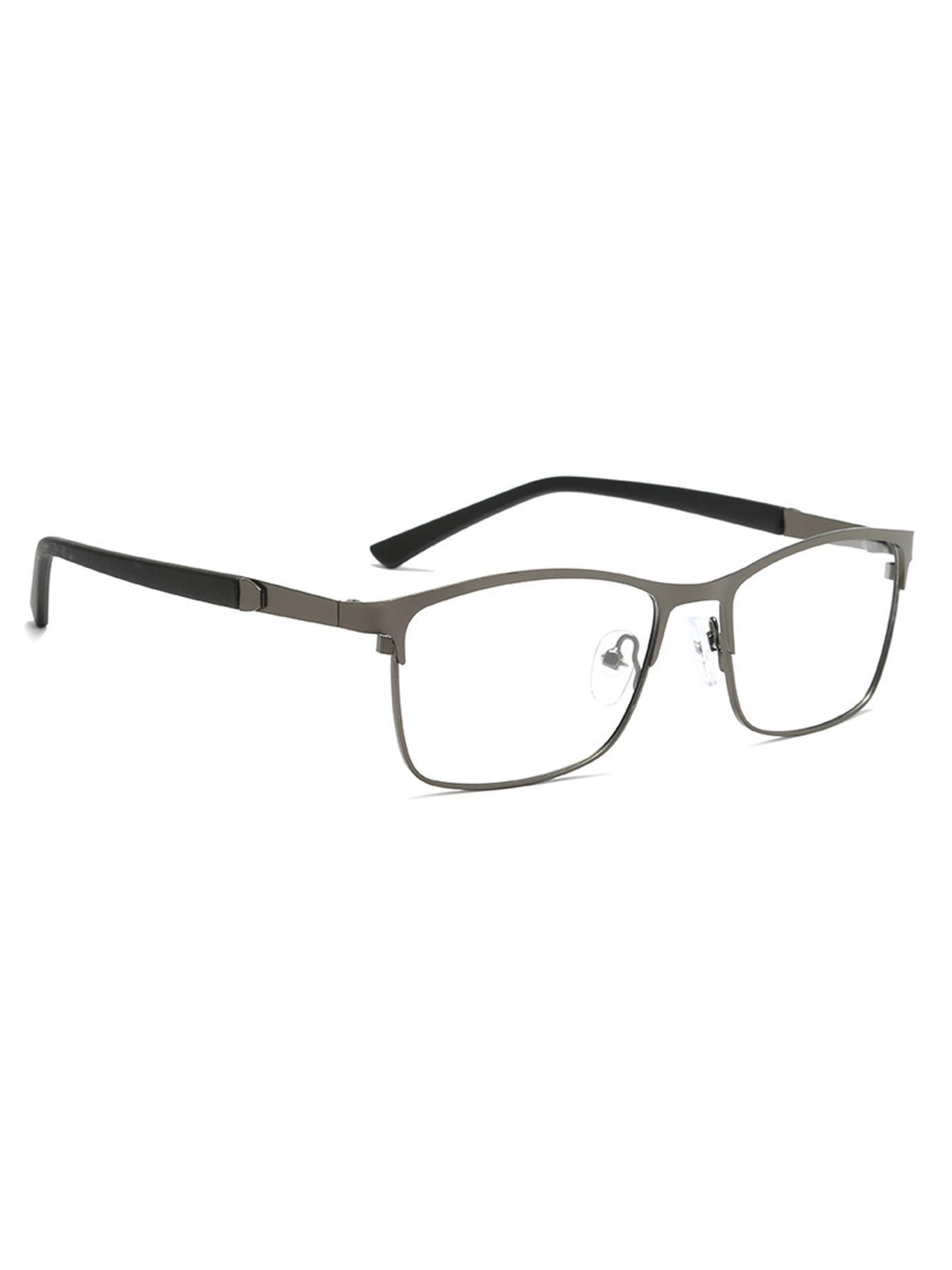 Photochromic Glasses, Minimalist Business Metal Full Frame Eyeglass, Fashion Eyeglasses for Men & Women, Photochromic Glasses for Daily Wear, Stylish Eyeglass, Lightweight Eyeglasses