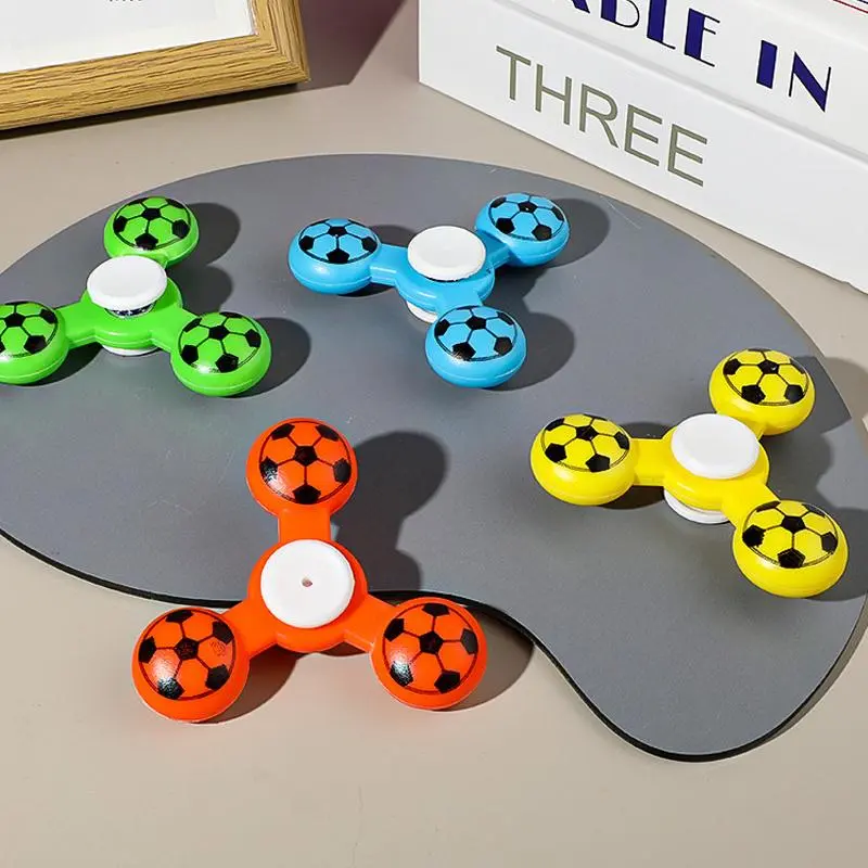 5pcs Soccer Ball-Designed Fidget Spinners, BPA-Free Safe Materials Sports Toys for Ages 12+, Stress Relief Tools for Classroom Rewards & Christmas Gifts