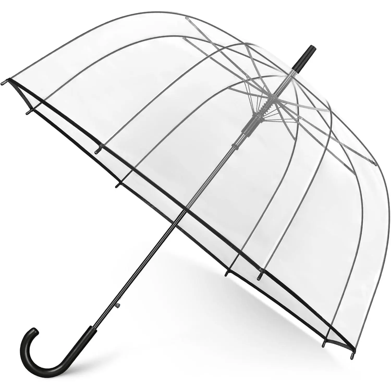 52 inch Large Canopy Clear Bubble Umbrellas, High-Visibility Rain Umbrella
