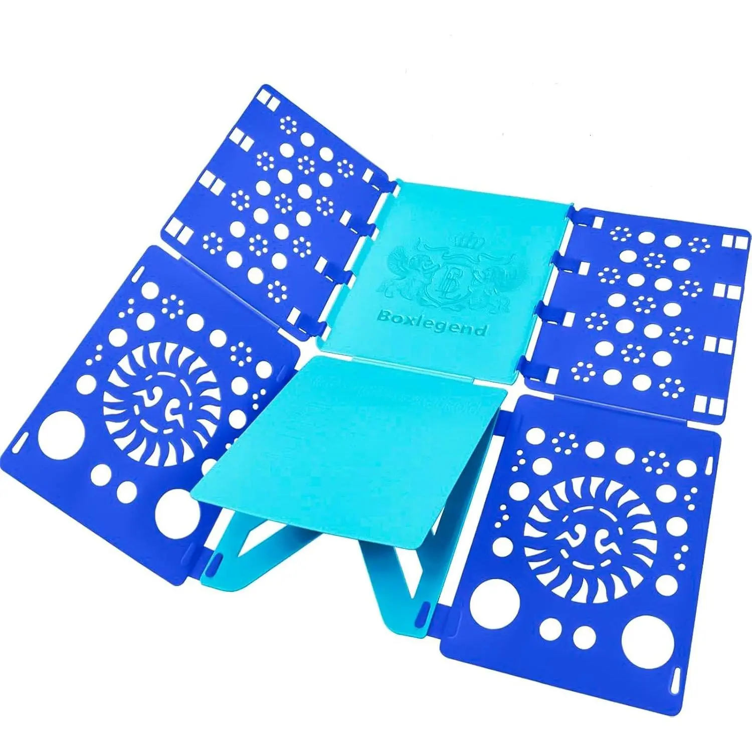 Version 3 Shirt Folding Board t Shirts Clothes Folder Laundry folders Folding Boards Helper Tool for Adults and Children (Blue & Turquoise)