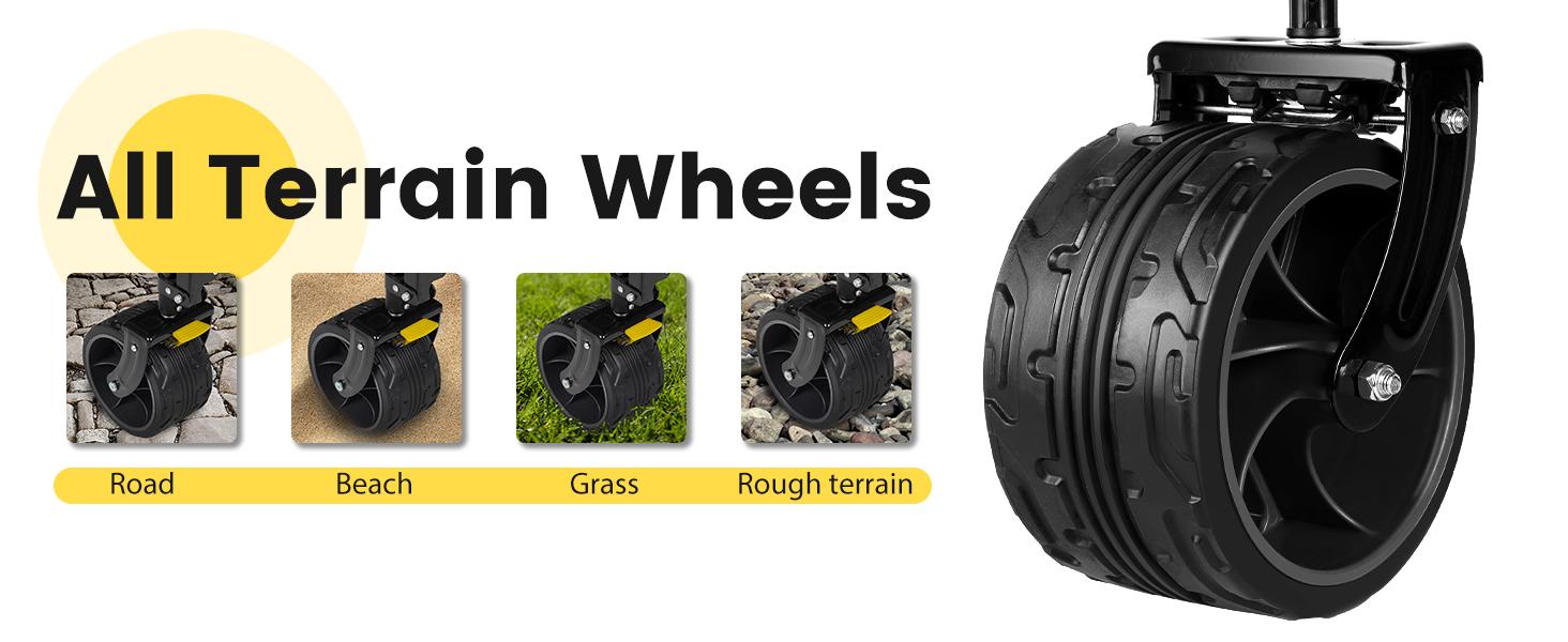 Extended Collapsible Foldable Wagon with 660lbs Weight Capacity, Heavy Duty Folding Utility Garden Cart with Big All-Terrain Beach Wheels & Drink Holders. Royal Blue