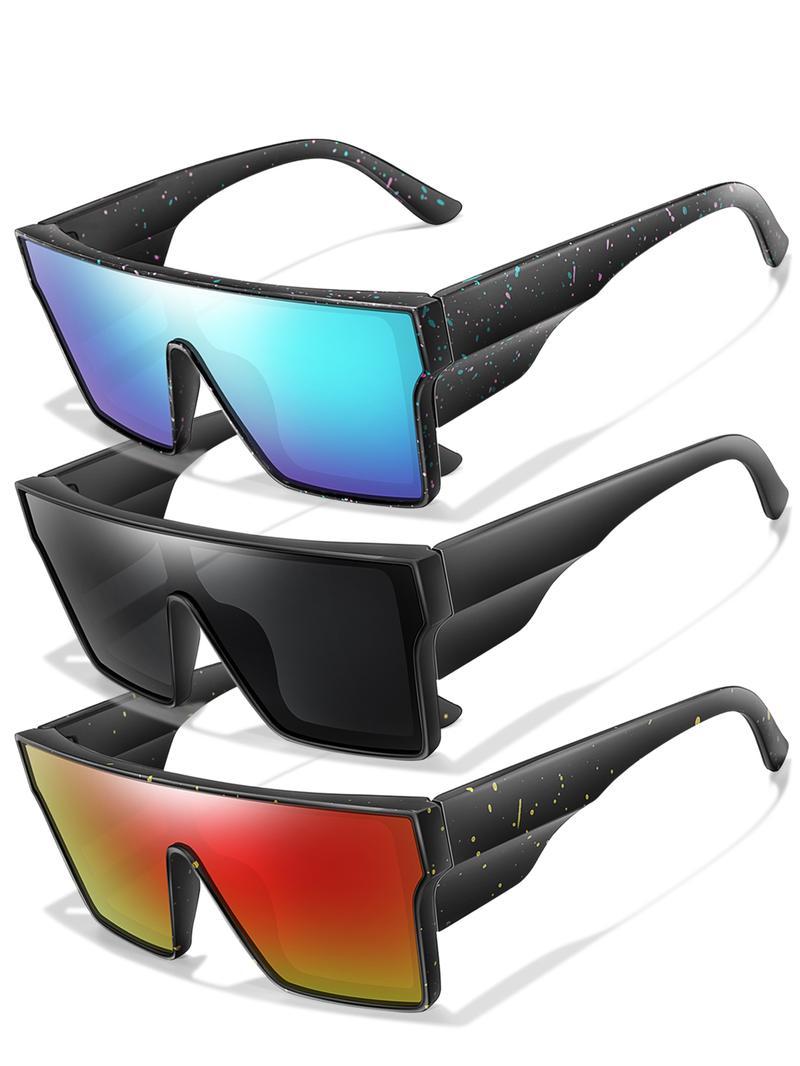 Flat Top Unisex Sunglasses Tinted Polarized Lenses Outdoor Sports Eyewear Cycling Running Fishing Driving with UV Protection Anti Glare Lightweight Frame