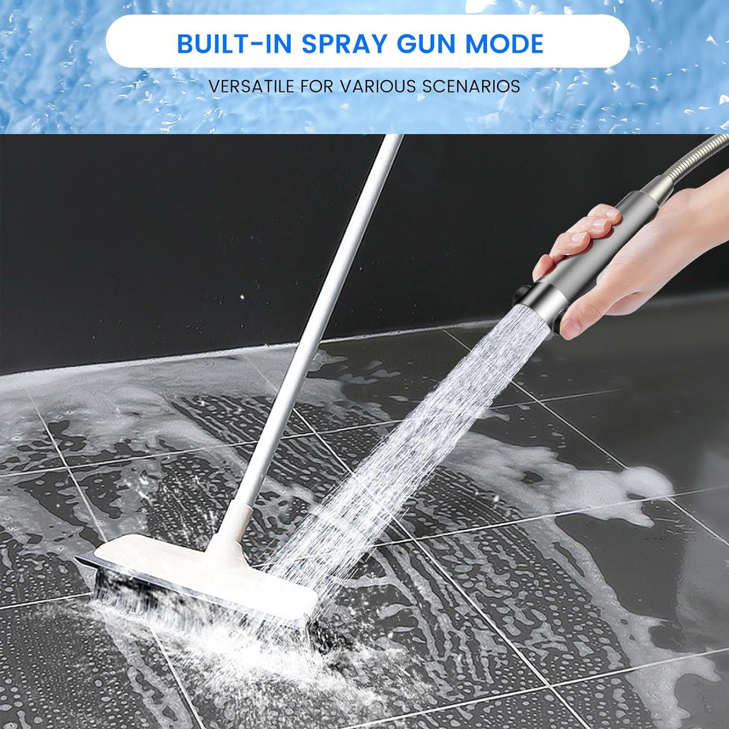 Enjoy A Home Spa Shower Experience With This 9-Piece Pressurized Shower Head Set, Featuring An Ionized Cool Mist Shower Mode And A One-Touch Water Shut-Off Function. Includes A Water Jet Function, Stainless Steel Hose, Punch-Free Bracket And 6 Filters.