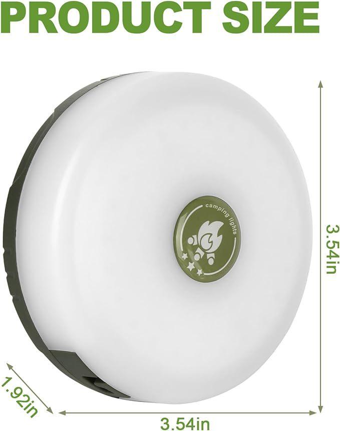 2 Pack Camping String Lights, 4 in 1 Quick Storage 32.9ft Rechargeable Tent Light String with 8 Lighting Modes, Hanging Waterproof Portable LED Lights for Outdoor, Patio, Awning, Party Essentials, Camping Accessories