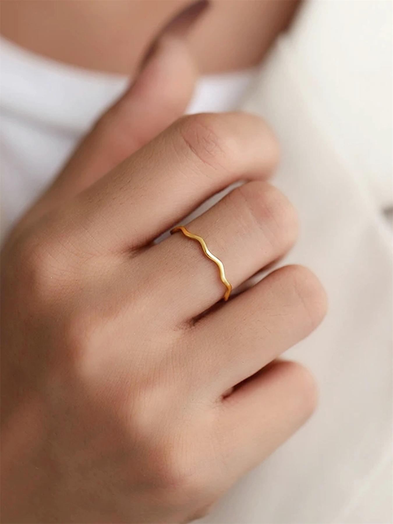 Simple Plain Color Copper Ring, Fashion Accessories for Women, Casual Jewelry for Party, Daily Decor, Trendy All-match & Exquisite Jewelry for Gift, Stackable Rings