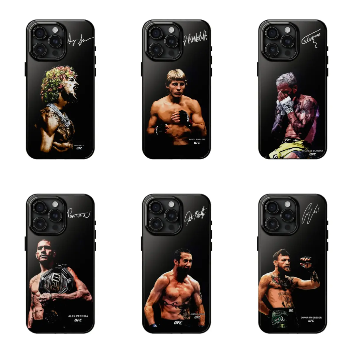 UFC Fighters Collection Signature Phone Case, The Championship Phone Cover, Fight Night phone Cases For iPhone 12-17 Promax Pro Plus & Samsung Galaxy S22-S26 Ultra Plus,Perfect for Her/Him fashionable gift