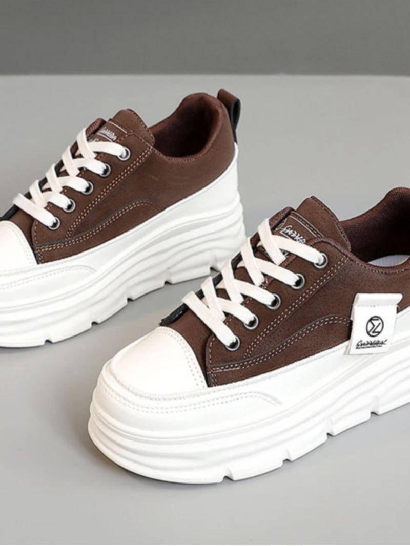 Women's Fashionable Low Top Platform Sneakers, Casual Comfortable Breathable Sports Shoes, All-match Round Toe Shoes for Daily Wear Casual Sneakers Sneaker Shoes