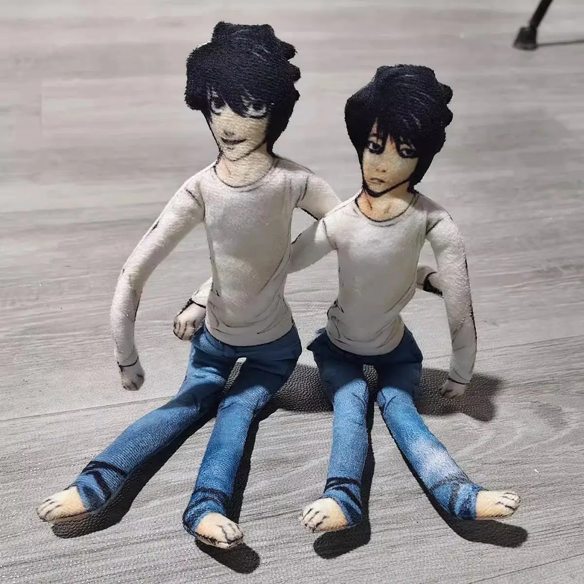 Anime Death Note L.Lawliet Doll Plush Stuffed Dolls Abstract Joint Flexible Room Decoration Halloween Plush Toys Unisex Gifts
