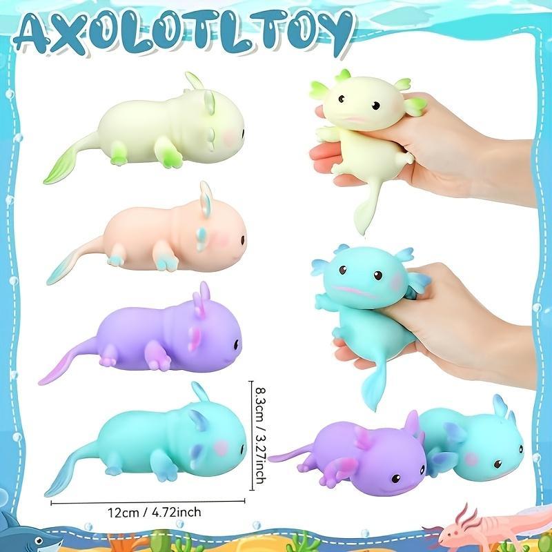 Axolotl Unicorn Squishy Toys, Stress Relief & Sensory Fidgets for Adults, Unisex Gift for Christmas & Festivals, No Batteries Needed