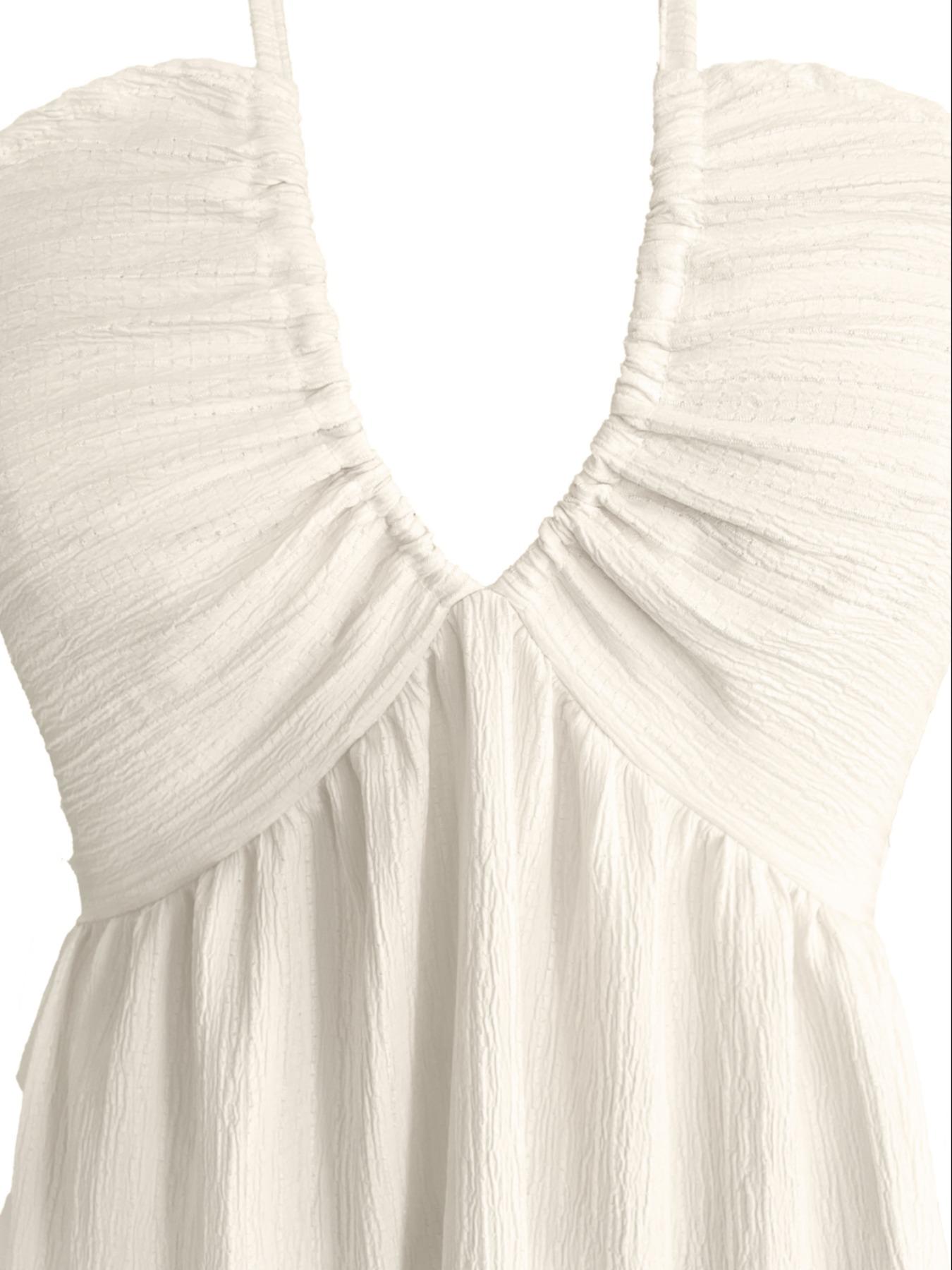 Women's Plain Dress, Summer Clothes Women, Casual Sleeveless Backless Dress for Beach Holiday Vacation, Ladies Summer Clothes