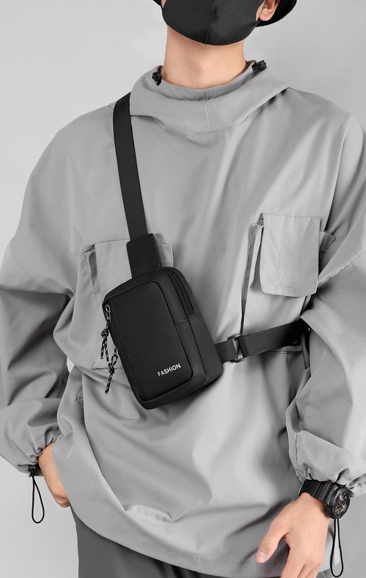 2026 New Leather Chest Bag for Men, Single-Shoulder Small Backpack, Water-Resistant Travel Sports Backpack, Crossbody Chest Bag, Travel Small Backpack