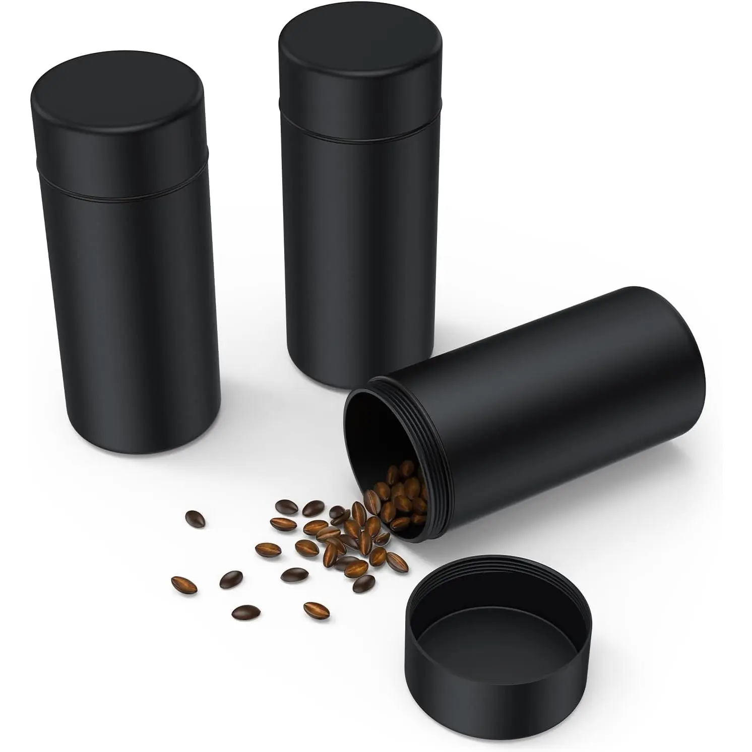 Portable Metal   Storage Jar 3-Pack,Airtight,Smell,Proof,Container, Metal  Small Bottle Multipurpose Container Spices Container