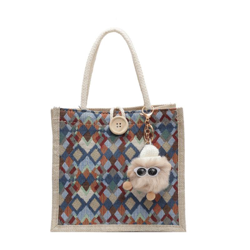 Niche high-end waterproof linen handbag, new autumn and winter gift bag, in stock, small shoulder bag