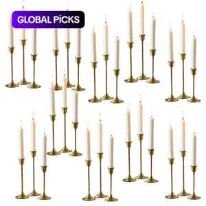 Elegant Romantic Vintage Metal Candle Holders, 30-Piece Set Candle Stands for Wedding, Dinner, Halloween and Home Interior Decor Ornaments, Interior Decoration Accessories