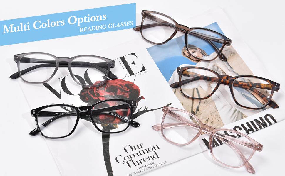 Progressive Multifocus Reading Glasses Women Men Blue Light Blocking Computer Readers Spring Hinges Eyeglasses