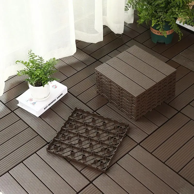 Plastic Interlocking Deck Tiles,30 Pack Patio Deck Tiles,12"x12" Waterproof Outdoor Flooring , Patio Floor Decking Tiles Backyard