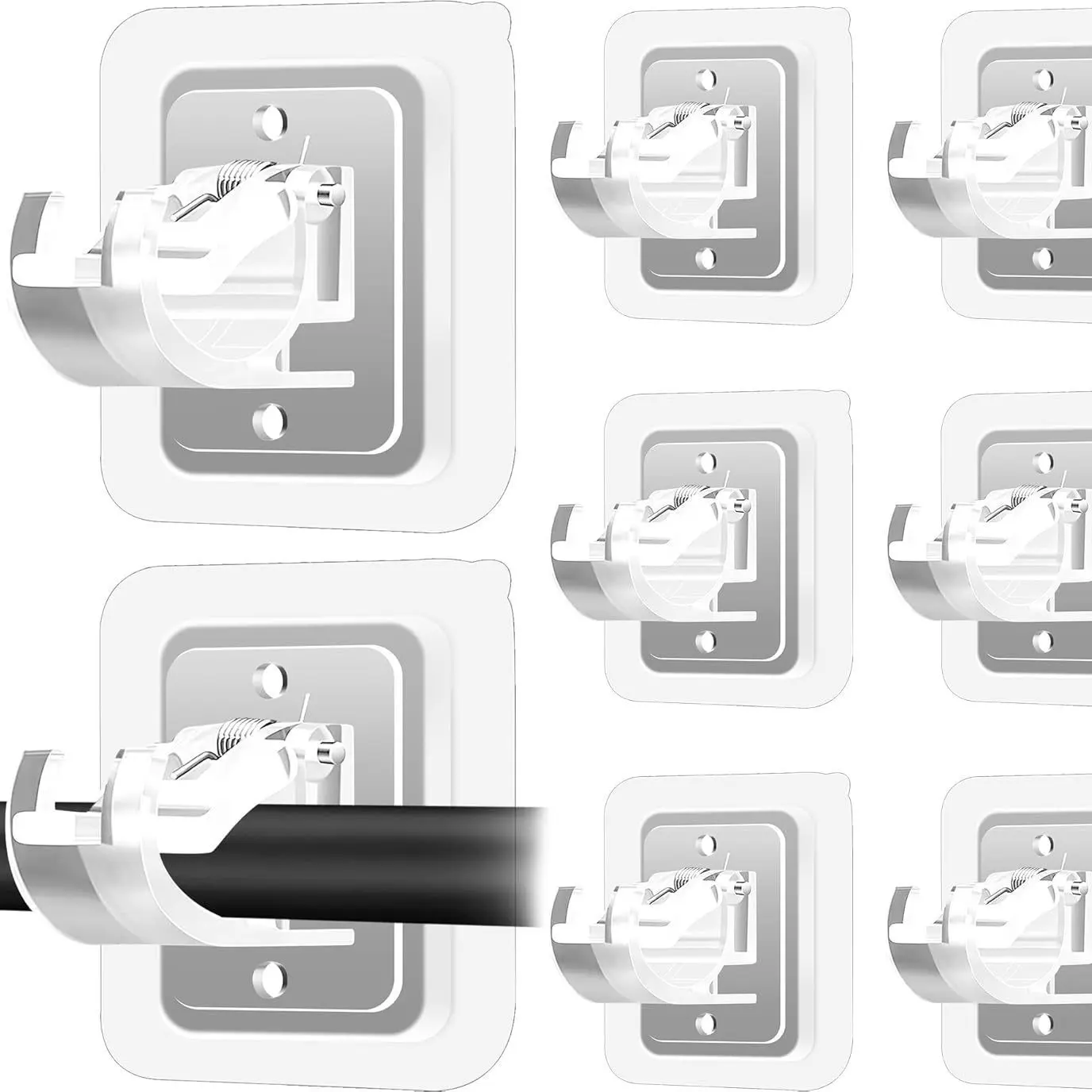 Curtain Rod Hooks Self Adhesive Wall Hooks Heavy Duty Suction Hooks No Drill Curtain Rod Brackets Kitchen Bathroom Home Organizer