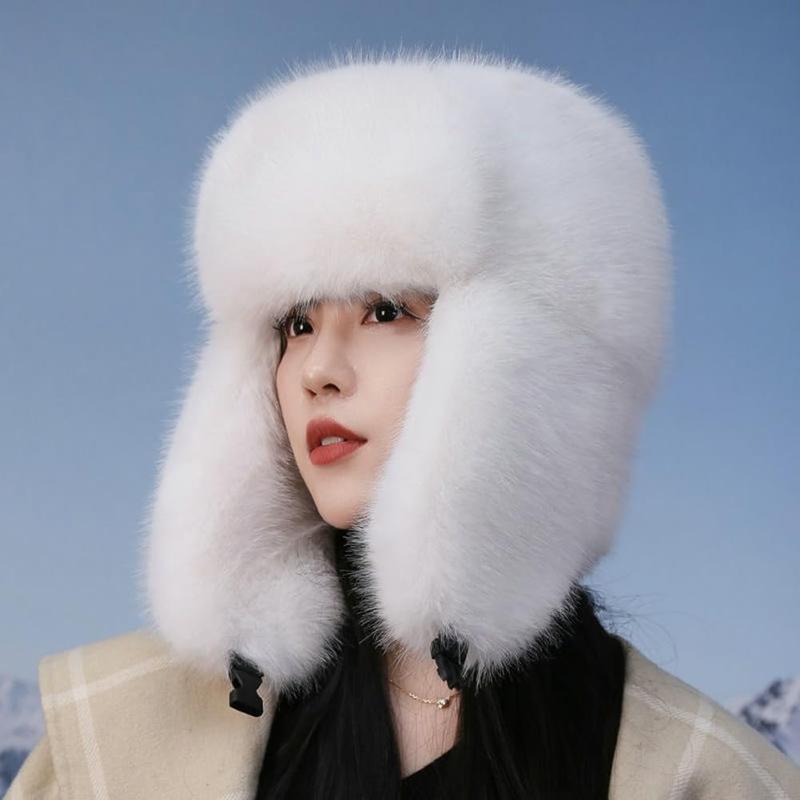 Women's Trapper Hat Faux Winter Hats Fuzzy Russian Hat with Buckle Trooper Warm Ski Cycling Ear Flap Hat 2025 Women's Trapper Hat Faux Winter Hats Fuzzy Russian Hat with Buckle Trooper Warm Ski Cycling Ear Flap Hat 2025
